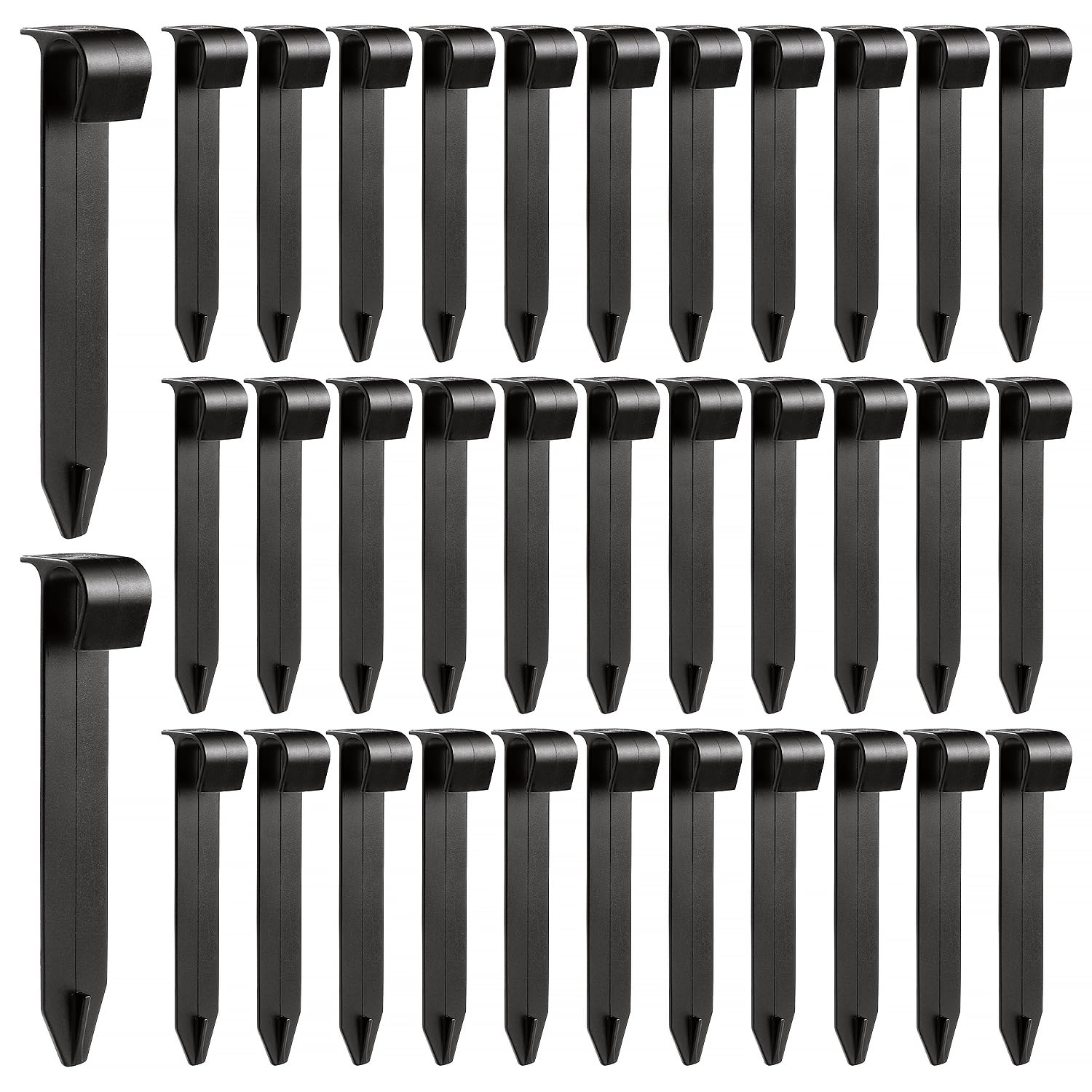 VooGenzek 35 PCS 16mm Irrigation Drip Support Stakes, Drip Tubing Stakes, Drip Hose Stakes for 16mm Hose Watering System, Ground Pegs for Irrigation System, for Vegetable Gardens, Plants