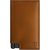 Ekster Men's Wallet PRO | RFID Blocking Parliament Leather Minimalist Wallet | Holds 14 Cards & Cash | Slim Cardholder for Men w/Push Button Designed for Quick Card Access | Tan
