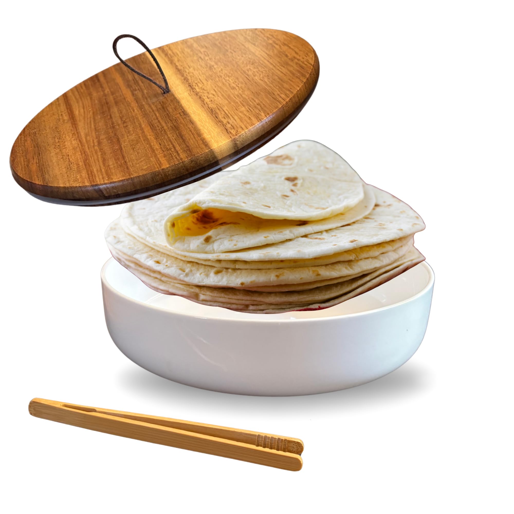 Photo 1 of *MINOR DAMAGE - USED*
Ceramic tortilla warmer - Tortillero - 7.5 inch Tortilla holder with wooden lid - Roti box - Tortilleros para las tortillas caliente - Tortillas warmer - Tortilleros mexicanos - Pancake Holder