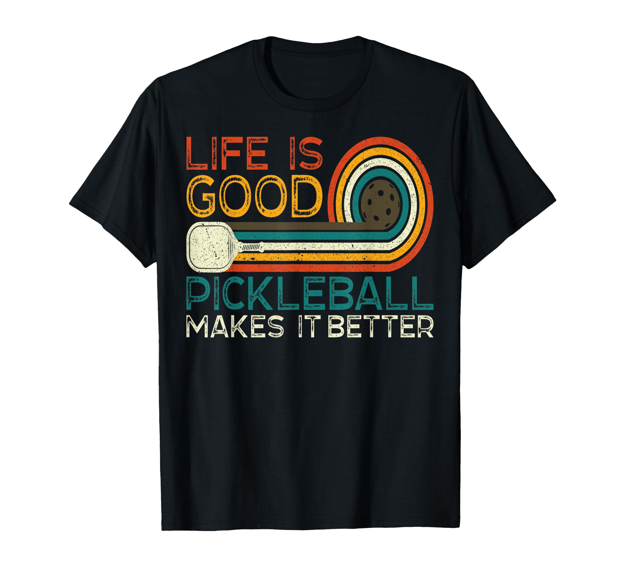 Photo 1 of Funny Life is Good, Pickleball Makes it Better T-Shirt BLUE
