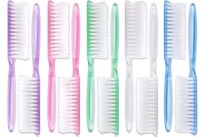 Beauticom 10 Pieces Pack Mixed Color Nail Brush - Hand Scrub Cleaning Brush with Handle Grip for Hands, Manicure Pedicure Multipurpose Cleaning Brush