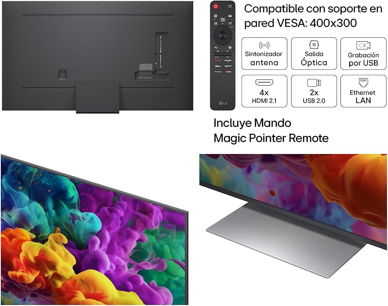 75QNED86B6B - Smart TV QNED EVO AI 75" 4K Sin Reflejos 94%, 2026