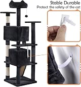 Yaheetech Cat Tree 158cm Cat Tower with Scratching Posts and 2 Houses view 5