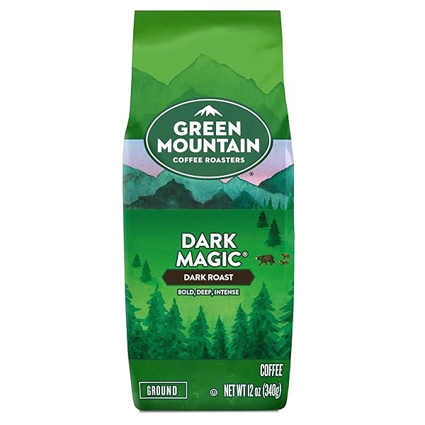 GREEN MOUNTAIN COFFEE ROASTERS, DARK MAGIC, GROUND COFFEE, DARK ROAST, BAGGED 12OZ.