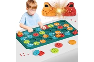 BURGKIDZ STEM Board Games Educational Learning Toys, Brain Teasers Puzzles Logical Road Builder, Montessori Preschool Birthdays Gifts for Kids Ages 3-8 Year Old, Super Large with 8 Boards
