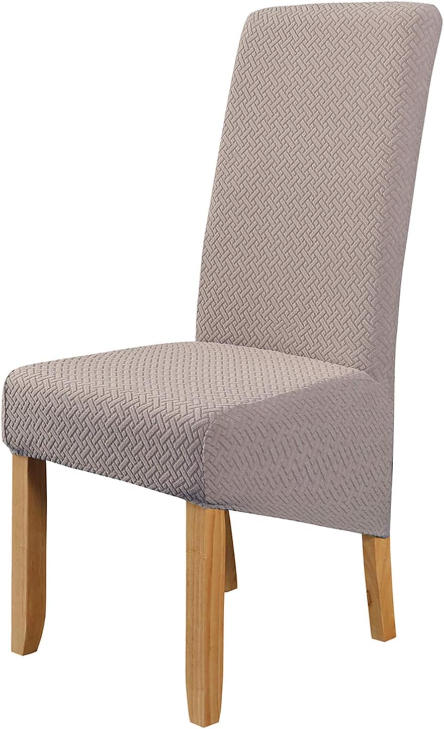 LiveGo Large Size Dining Chair Covers Set of 4,Dining Room Chair Slipcovers,Stretch Removable Washable Large High Back Parsons Chair Covers for Dining Room,Hotel,Kitchen,Banquet,Home(Camel,Pack of 4)