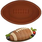 ygzQibhg Football Cake Pan 10.5'' x 6.3'' x 4.1'' Football Silicone Mold Nonstick Breakable 3D Cake Chocolate Ice Candy Mold for Baking and Sports-Themed Party (Brown)