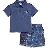 Splendid boys Ripple Tie Dye Short-sleeve and Shorts Set