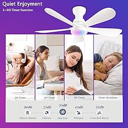 NKPU 36inch Ceiling Fans with Lights and Remote/App