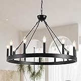 VBKK Wagon Wheel Chandelier Farmhouse Wagon Wheel