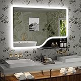 32"x 48" LED Bathroom Mirror with Shelf, 3 Colors