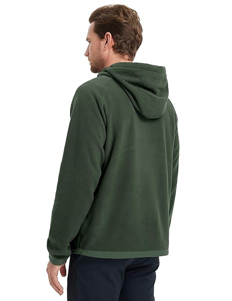 M MAELREG MENS HOODIES PULLOVER POLAR FLEECE WARM GOLF SPORTS CASUAL QUARTER ZIP MENS HOODED SWEATSHIRTS PULLOVER OLIVE GREEN