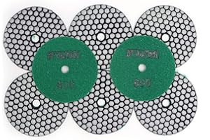 DT-DIATOOL Dry Diamond Polishing Pads 4 Inch for Granite Marble Quartz Stone Countertop Tiles 8 Pieces Grits 800