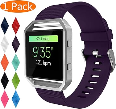 KingAcc Correa para Fitbit Blaze, Silicona Suave Pulsera de ...
