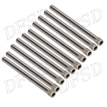 Generic 4mm Diamond Coated Hole Saw Core Drill Bits Glass Tile Marble Granite Pack Of 10