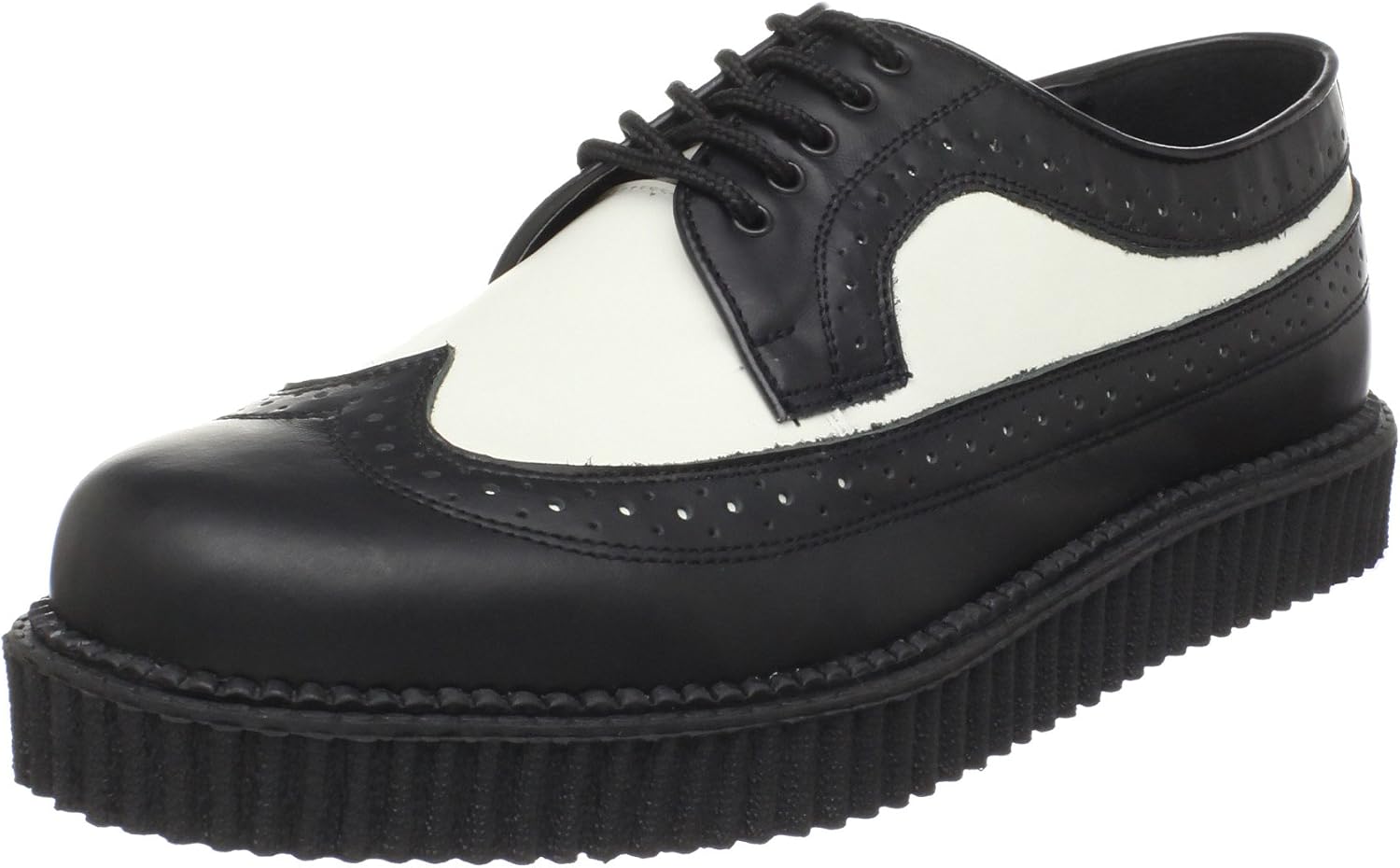 Pleaser Creeper608 masculino, Black/White, 12