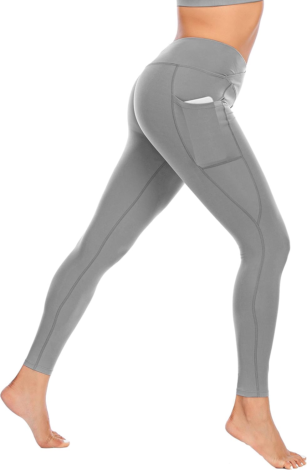 Miss Adola Workout Leggings for Women with Pocket-High Waisted Yoga Pants-Tummy Control Non-See Through Yoga Leggings: Clothing