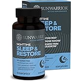 Sleep Support & Restore Capsules Melatonin-Free Sleep Aid for Deep Rest & Recovery Magnesium Chamomile Lemon Balm & Adaptogens for Relaxation Muscle Relief & Refreshing Mornings 60 Vegan Capsules