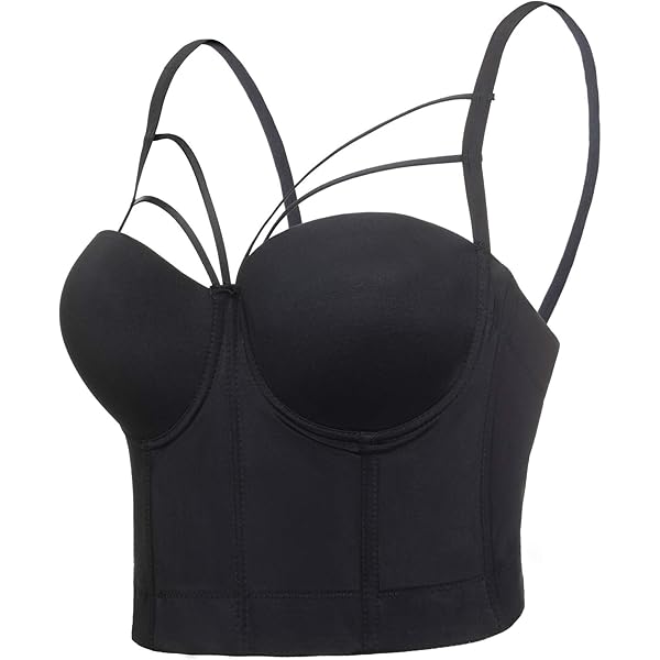 トップス Biraku bustier tops (Black) Amazon.com: Corset Bustier Tops for Women with Straps Plus
