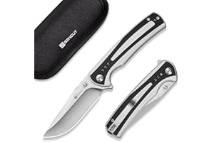 SENCUT Regnator Folding Pocket Knife, EDC Knife with 3.48'' 9Cr18MoV Blade & G10 Handle, Gift for Men Women Camping Hiking S24057-3 (White/Black)