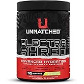Unmatched Electrashred Advanced Hydration Formula | Non Stim Electrolyte Powder | Enhanced Performance | Natural Flavors & Sweeteners | 50 Servings (Lemon Lime Sherbet)