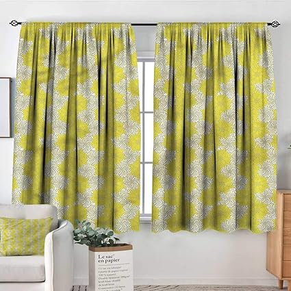 Amazon Com Familytaste Yellow Curtain Rods Blossoming Ornate