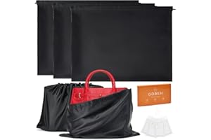 GDBEH 3 Pack Dust Bags for Purses and Handbags，Silk Purse Dust Bags for Storage， With Drawstring Large Dust Bags for Handbag， Dust Covers for Purse Shoes Boots