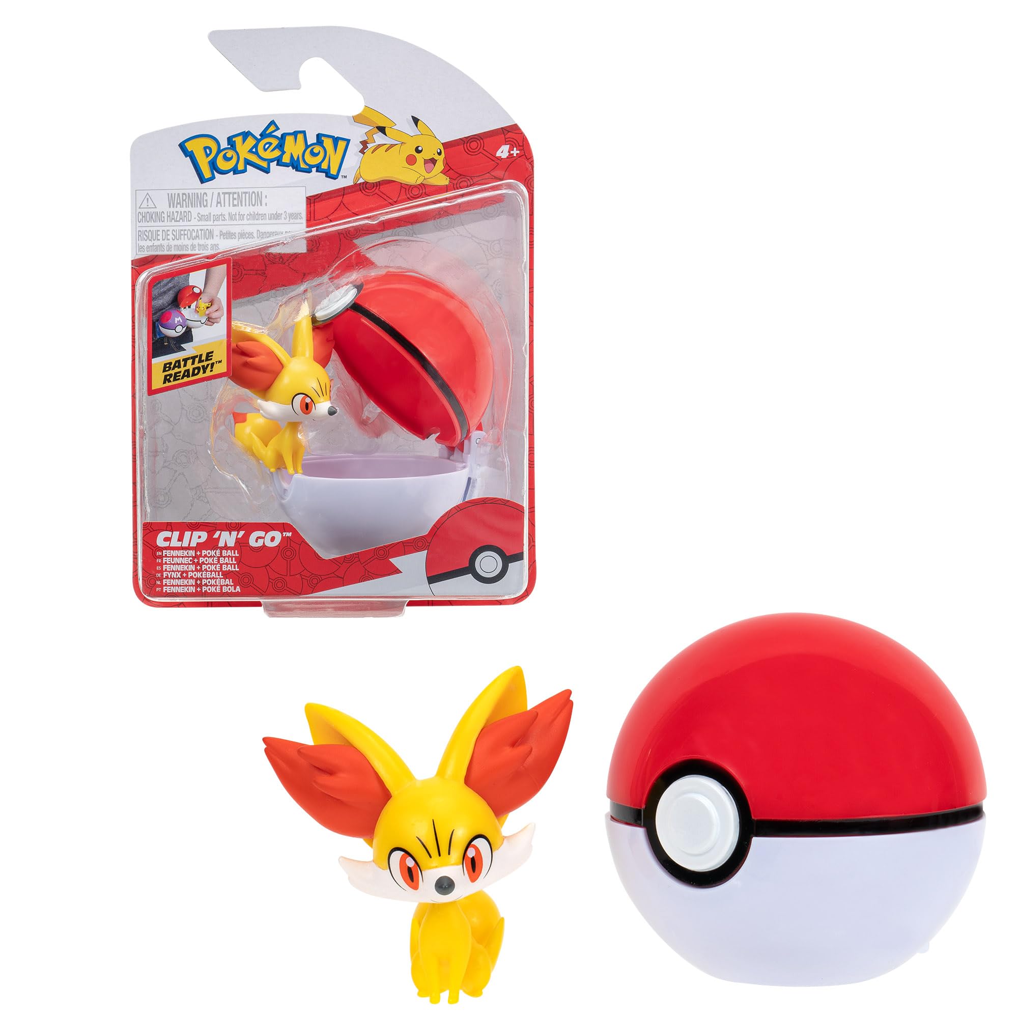 Pokémon Clip ‘N’ Go Fennekin Includes 2-Inch Battle Figure and Poké Ball Accessory