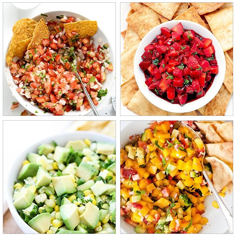 Uten Picadora de Alimentos, Capacidad de 500 ML, 3 Cuchillas de Acero Inoxidable, Cortador de Verduras para Verduras / Frutas / Carne, etc, Color Blanco y Verde