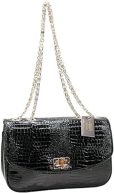 black croc handbag