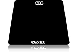 INEVIFIT Bathroom Scale, Highly Accurate Digital Bathroom Body Scale, Measures Weight up to 400 lbs. Includes Batteries