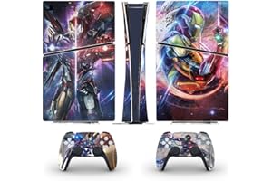 PEYANZ Skin Compatible with PS5 Slim Console(Digital Edition) and Controllers Vinyl Sticker, Durable, Scratch Resistant, Bubble-Free