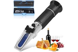 GYE Brix Refractometer with ATC, Dual Scale - Specific Gravity & Brix, Hydrometer in Wine Making and Beer Brewing, Homebrew Kit