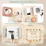 Joyreal Wooden Busy Board for Toddlers 12 Activities Montessori Travel Toy view 3