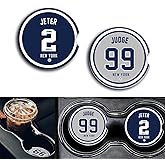 Yankee Car Coasters Set of 2, NY New York Baseball Ceramic Coaster for Car, Yankee Coasters Fitting for Most Vehicles