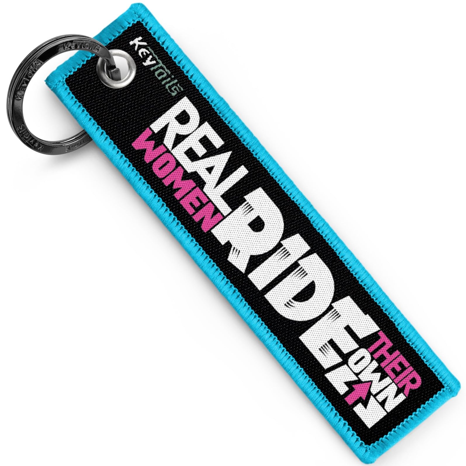 KEYTAILS Keychains, Premium Quality Key Tag for Motorcycle, Scooter, ATV, UTV [Real Women Ride Their Own]