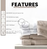 GC GAVENO CAVAILIA Fade Resistant Bath Towels Set 700 GSM Mocha 2PK view 3