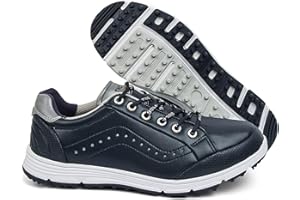 QZ-iTry Men's Golf Shoes - Professional Waterproof Spike Plus Size - Lightweight Outdoor Non-Slip Walking Shoes