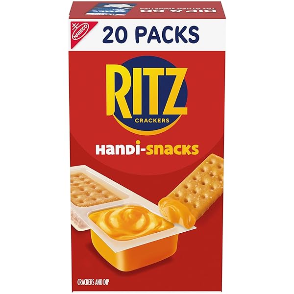 HANDI-SNACKS RITZ CRACKERS ‘N CHEESY DIP SNACK PACKS,...