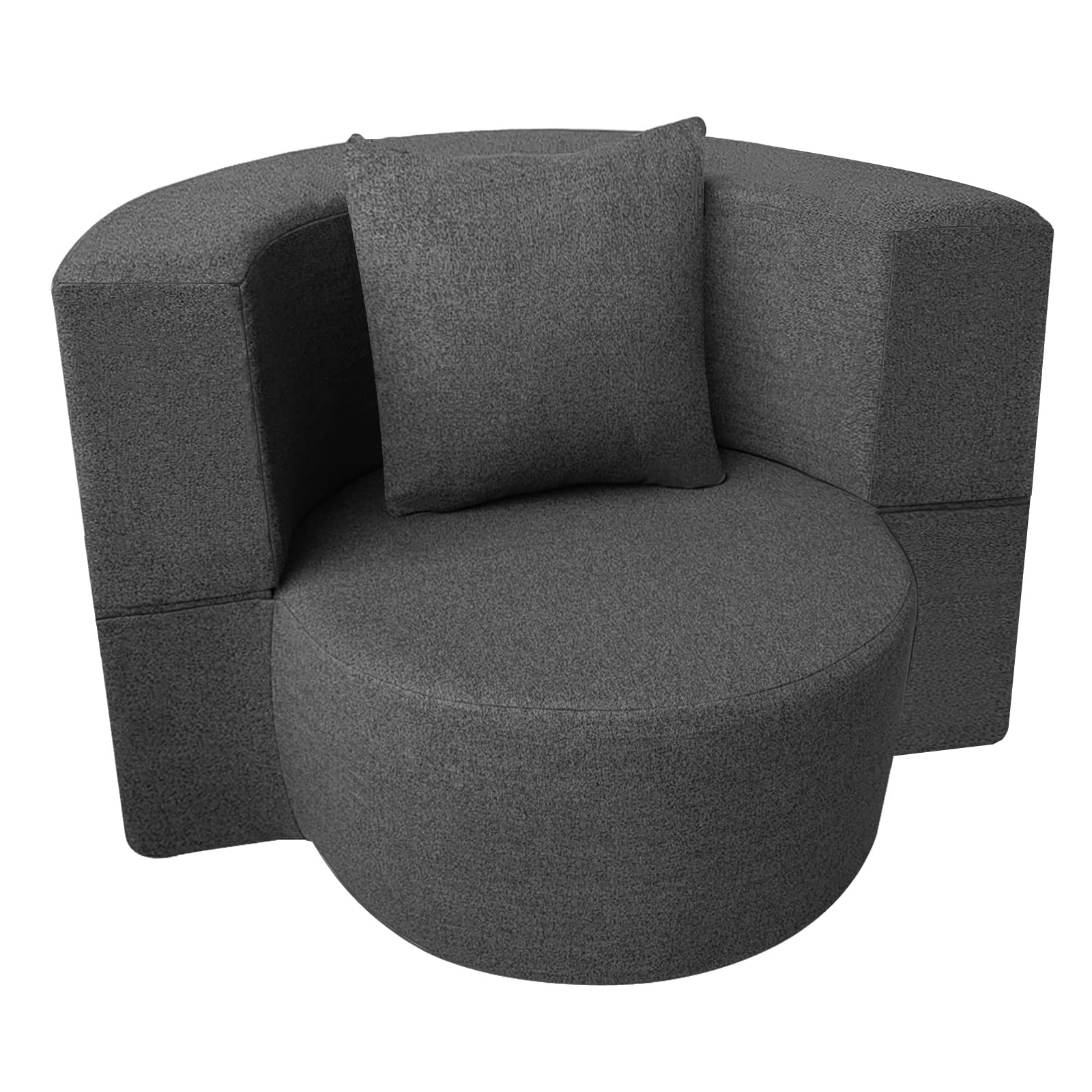 Photo 1 of ANONER 12 Inch Modern Folding Sofa Memory Foam Fold Out Chair Sofa with Pillow, Lounge Chair Floor Futon Couch, Washable Cover