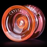 MAGICYOYO K2 Plus Professional Yoyo Fingerspin Trick Yoyo for Kids&amp; Adults | Responsive Yo-yo for Beginner, Replacement Unresponsive Bearing with 6 Yo yo Strings+Bearing Remover (Crystal Orange)