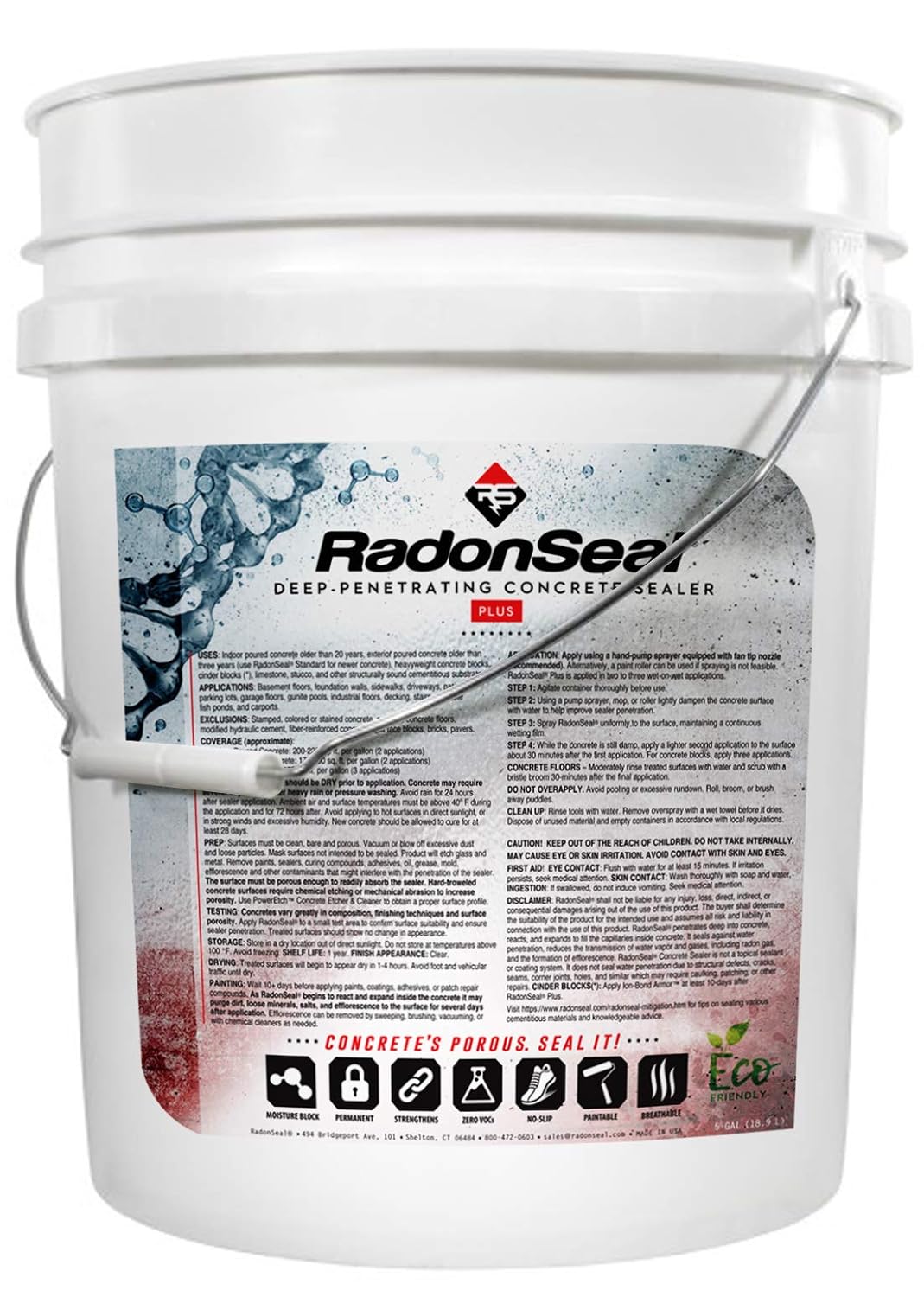 RadonSeal Plus Concrete Sealer (5Gallon) Basement