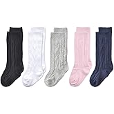 Mini angel Baby Knee High Socks Cable Knit Long Stockings Seamless Cotton Socks-Newborn Infant Toddler Boys Girls 3/5 Pairs