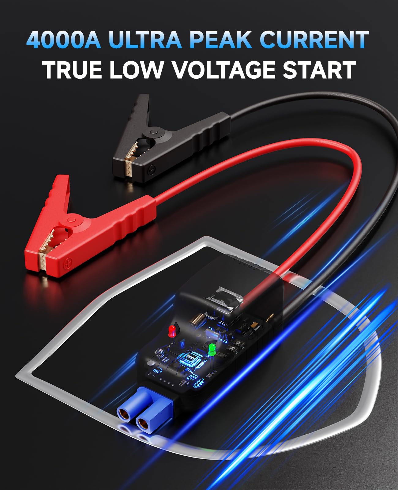 Jump Starter with Air Compressor, 4000A Battery Jumper Starter Portable and 150PSI Tire Inflator Air Pump(8.0L Gas/6.5L Diesel), 12V Auto Booster with USB Charger, Car Emergency Gift for Women, Men