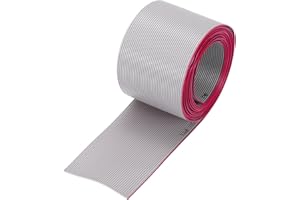 MECCANIXITY 26AWG IDC Wire Flat Ribbon Cable 2m/6.6ft Length 1.27mm Pitch 40 Pin Gray for JTAG/ISP Connecting