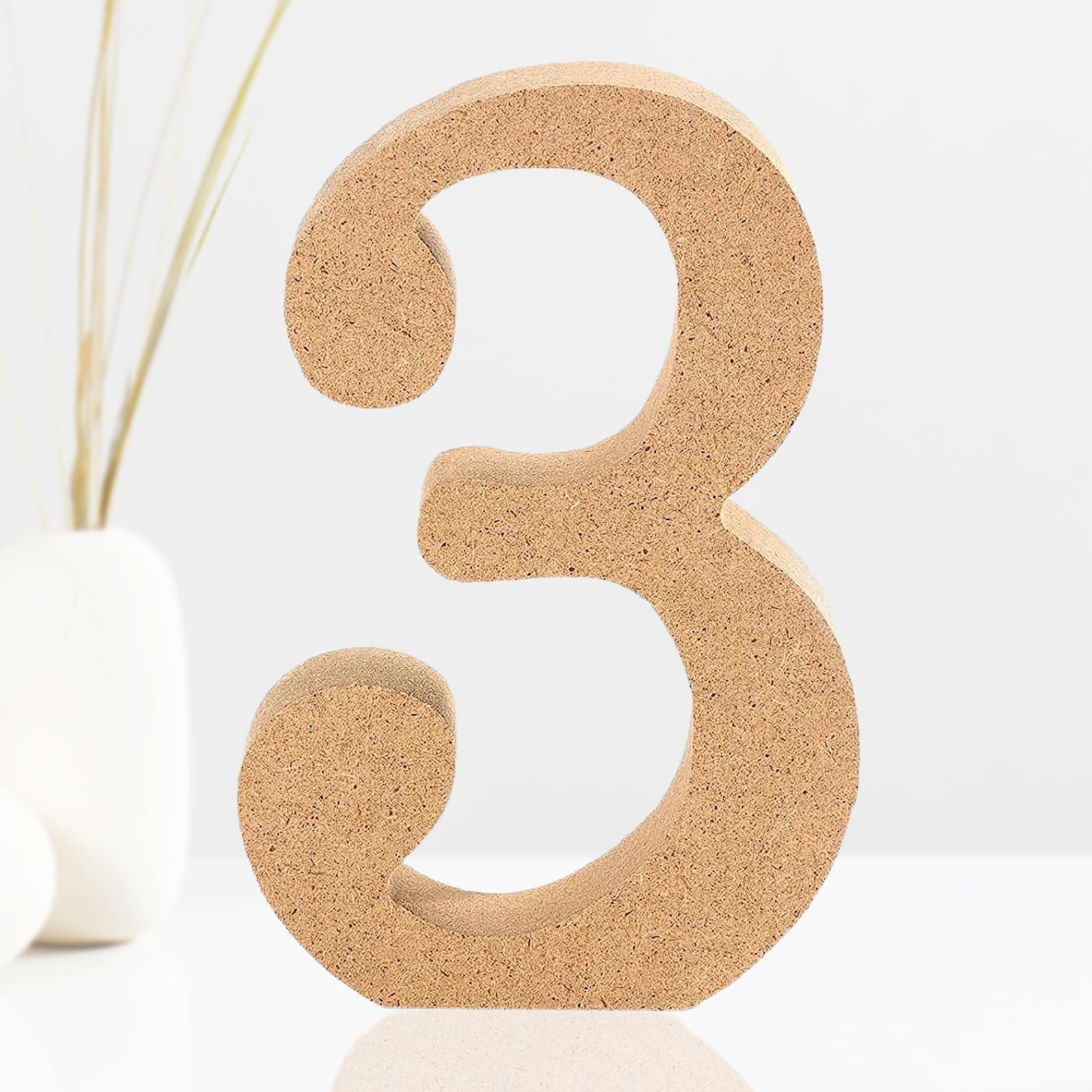 Photo 1 of AOCEAN 6 Inch Designable Wood Numbers Unfinished Wood Numbers for Wall Decor Decorative Standing Numbers Slices Sign Board Decoration for Craft Home Party Projects (3)