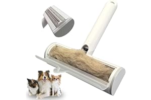 Funbuddy Pet Hair Remover, Reusable Cat & Dog Hair Removal Tool, Fur Removal Tool, Reusable Lint Roller for Furniture, Couch, Carpet and Bedding, Easy to Use & Clean Out (White)