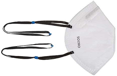 Amazon Brand - Solimo Non-Washable N95 Anti-Pollution Mask, Set of 5