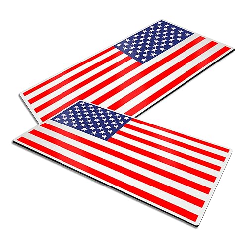 3D METAL American Flag Sticker Emblem Auto Decal Patriotic - Foto 2