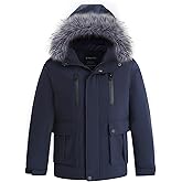 wantdo Boys Winter Coat Waterproof Windbreaker Snow Ski Jacket Warm Thick Kids Coats Rain Jackets
